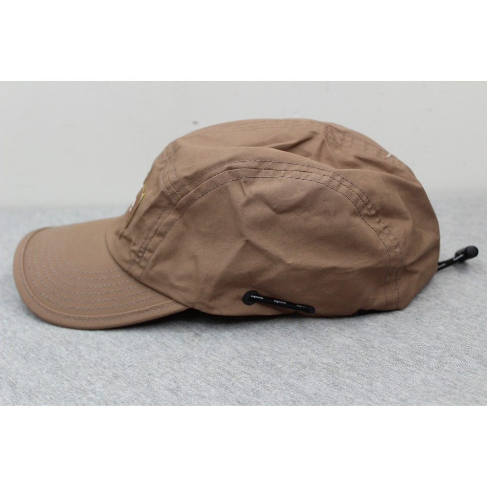 Supreme Hat Mens OS Brown Box Logo Camp Cap 5-Panel Bungee Cord Adjustable NWOT - Picture 3 of 7